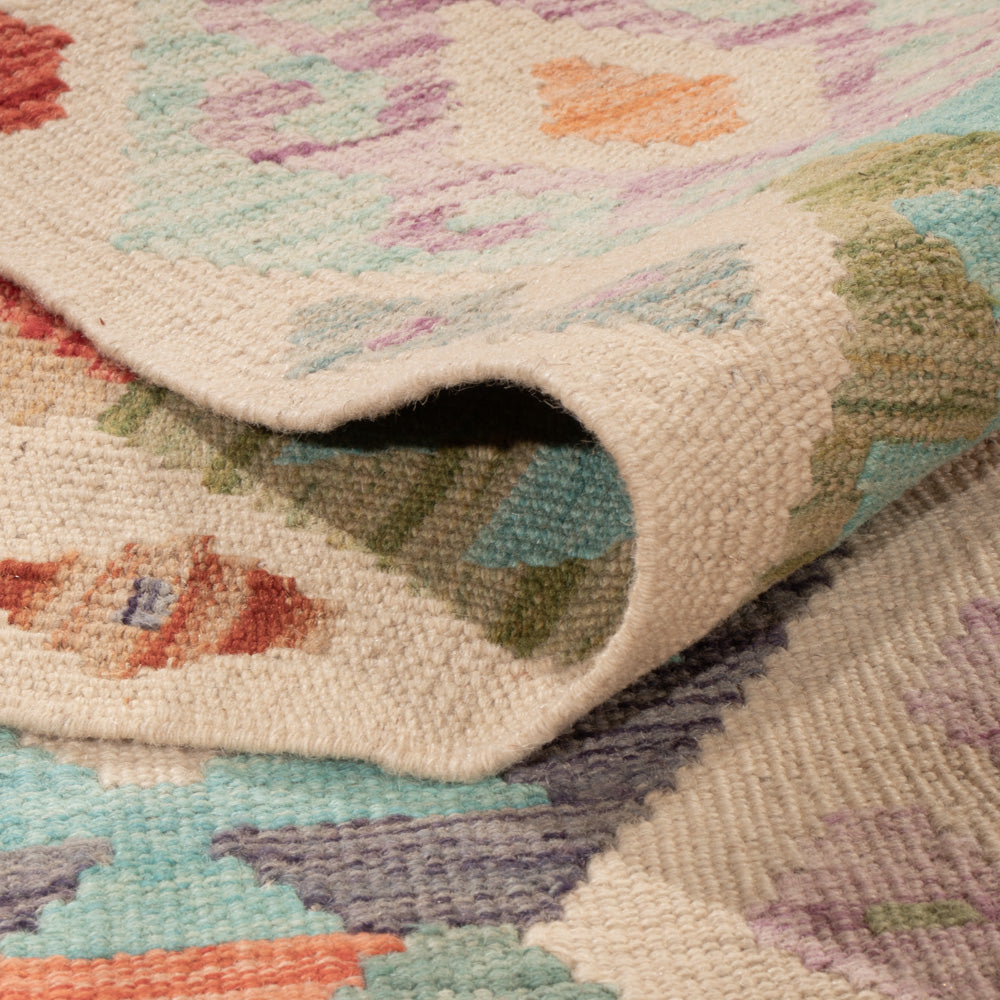 Kelim Rug - Splash - 241 x 180 cm - colorful