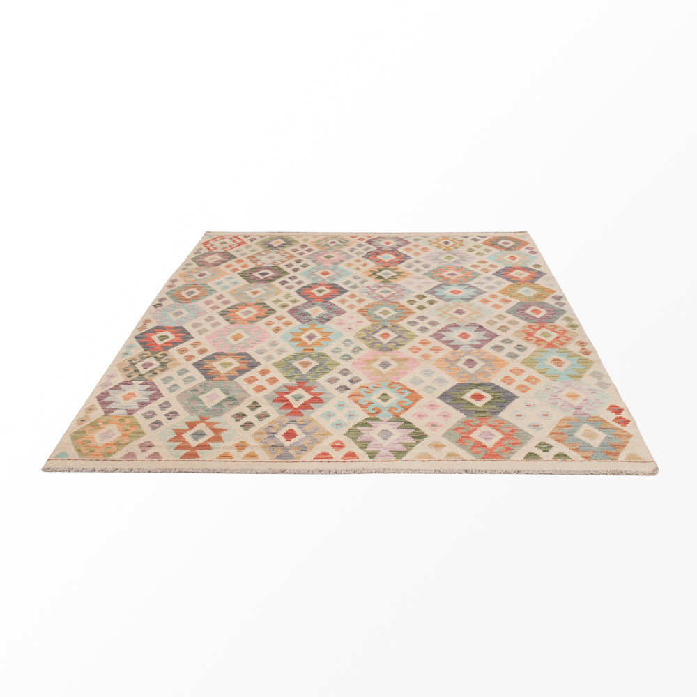 Kelim Rug - Splash - 241 x 180 cm - colorful