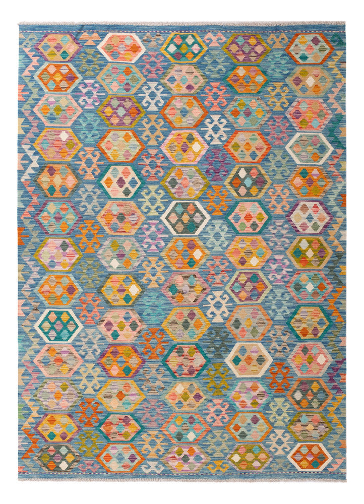Kelim Rug - Splash - 242 x 175 cm - colorful