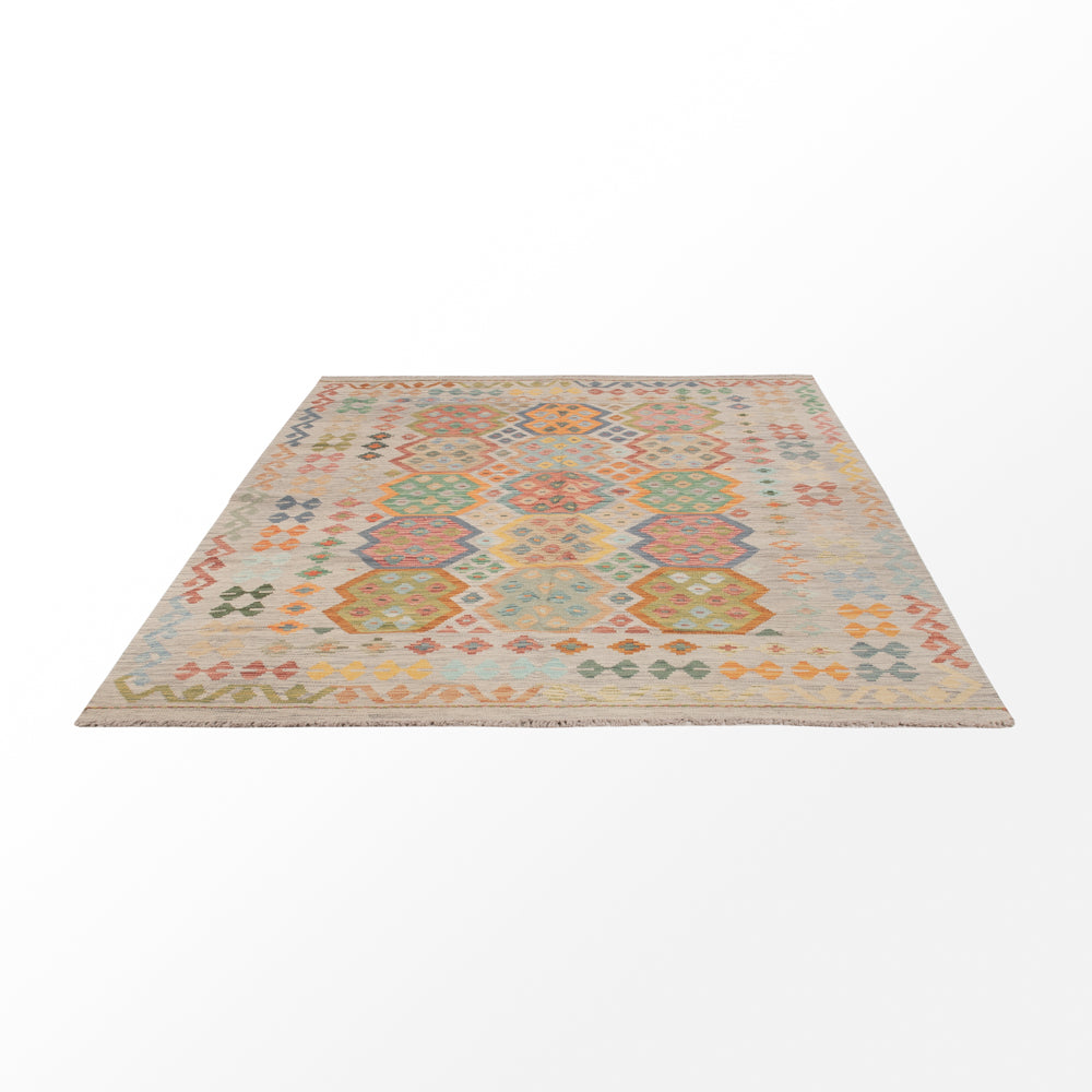 Kelim Rug - Splash - 255 x 181 cm - colorful