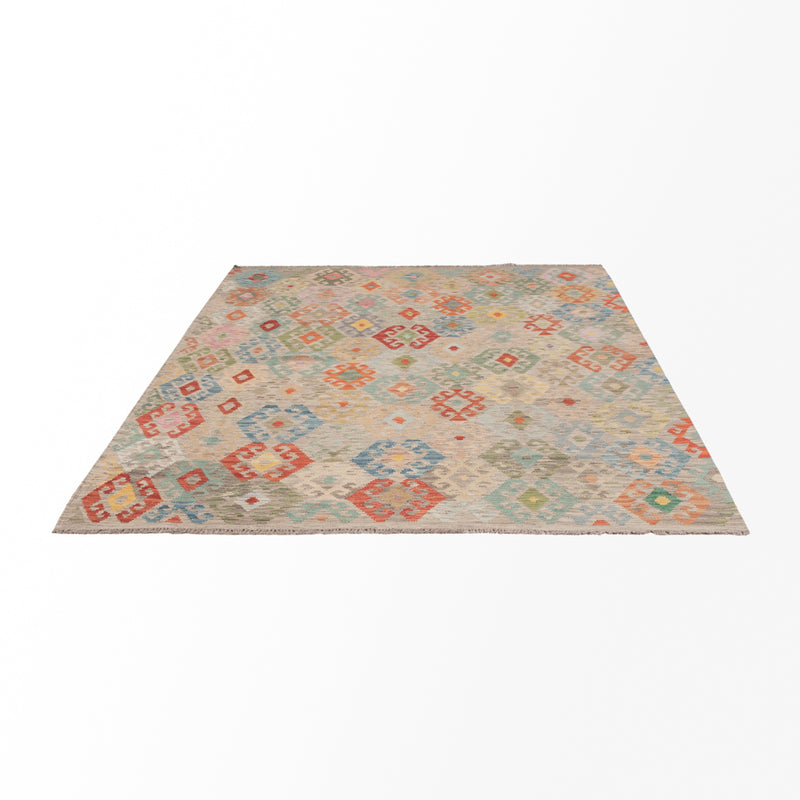 Kelim Rug - Splash - 252 x 185 cm - colorful