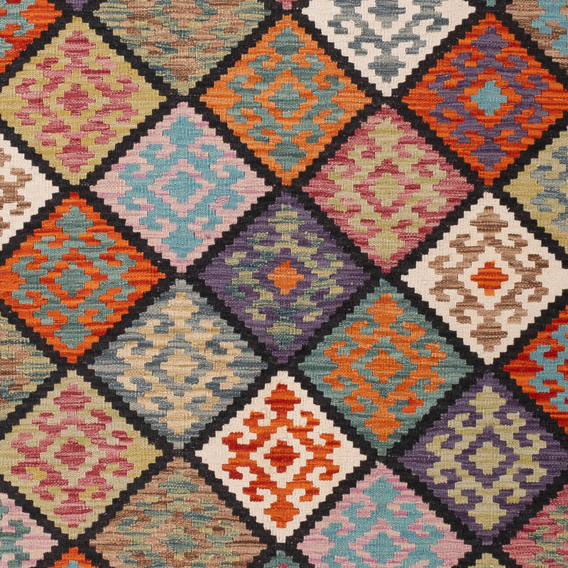 Kelim Rug - Splash - 252 x 187 cm - colorful