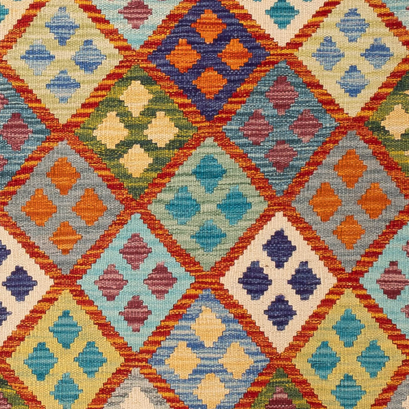 Kelim Rug - Splash - 197 x 158 cm - colorful