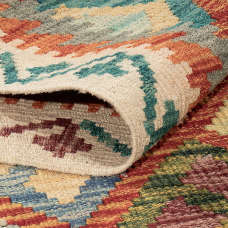 Kelim Rug - Splash - 197 x 158 cm - colorful