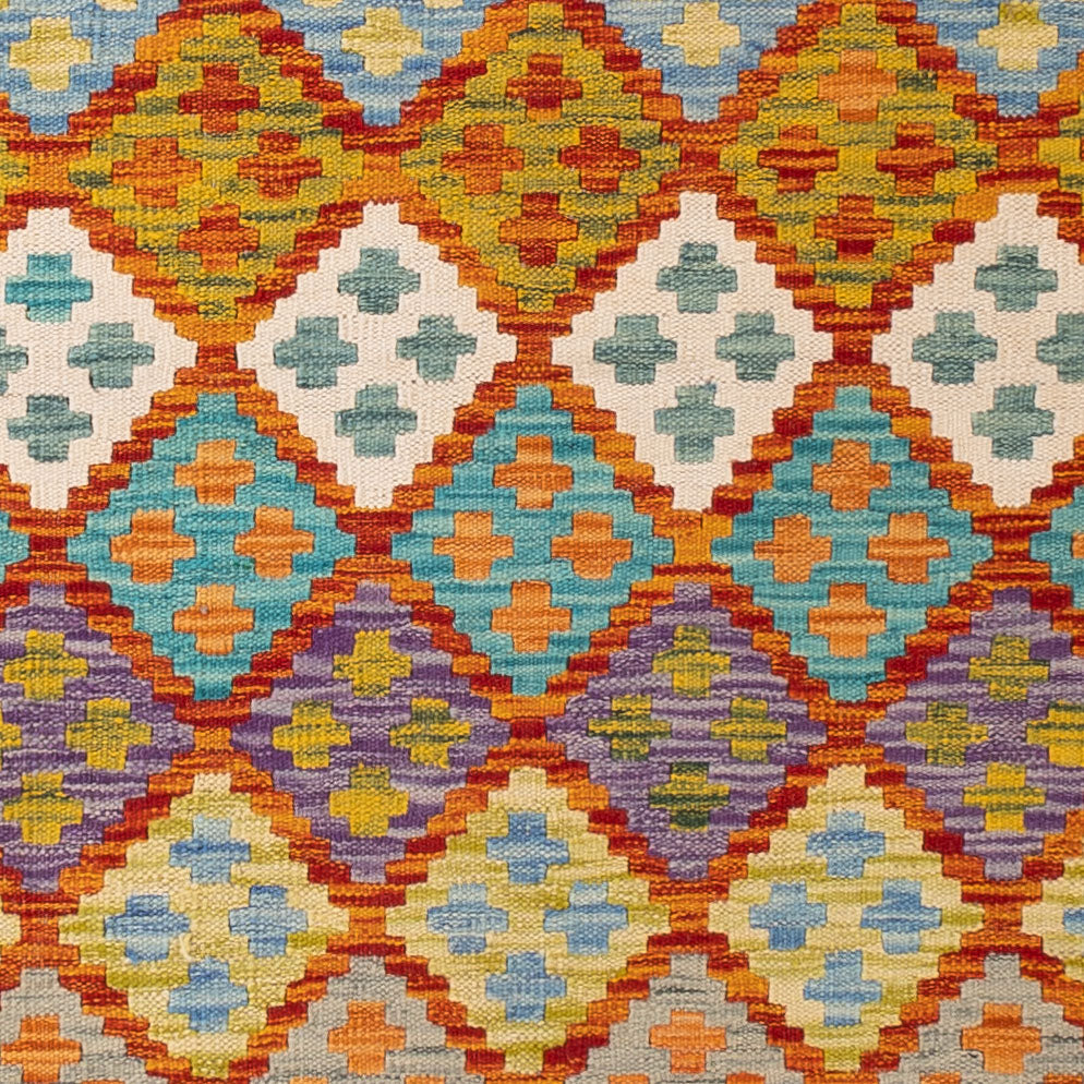 Kelim Rug - Splash - 198 x 160 cm - colorful