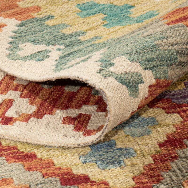 Kelim Rug - Splash - 198 x 160 cm - colorful