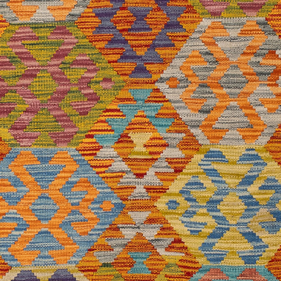 Kelim Rug - Splash - 200 x 144 cm - colorful