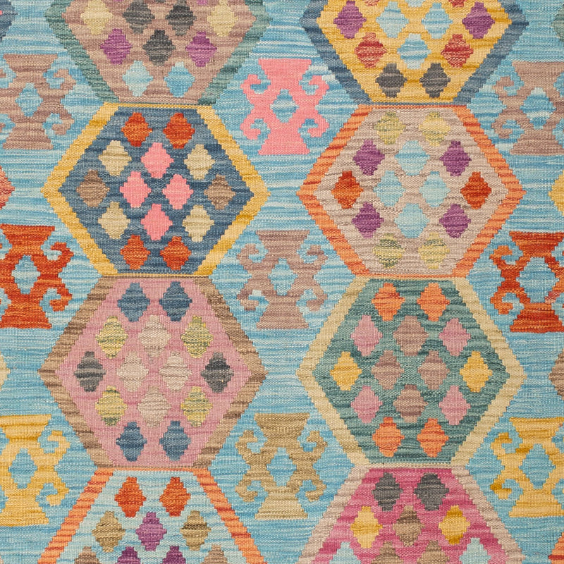 Kelim Rug - Splash - 251 x 182 cm - colorful