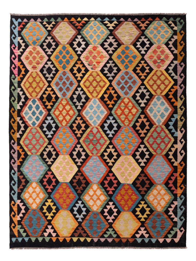 Kelim Rug - Splash - 249 x 187 cm - colorful