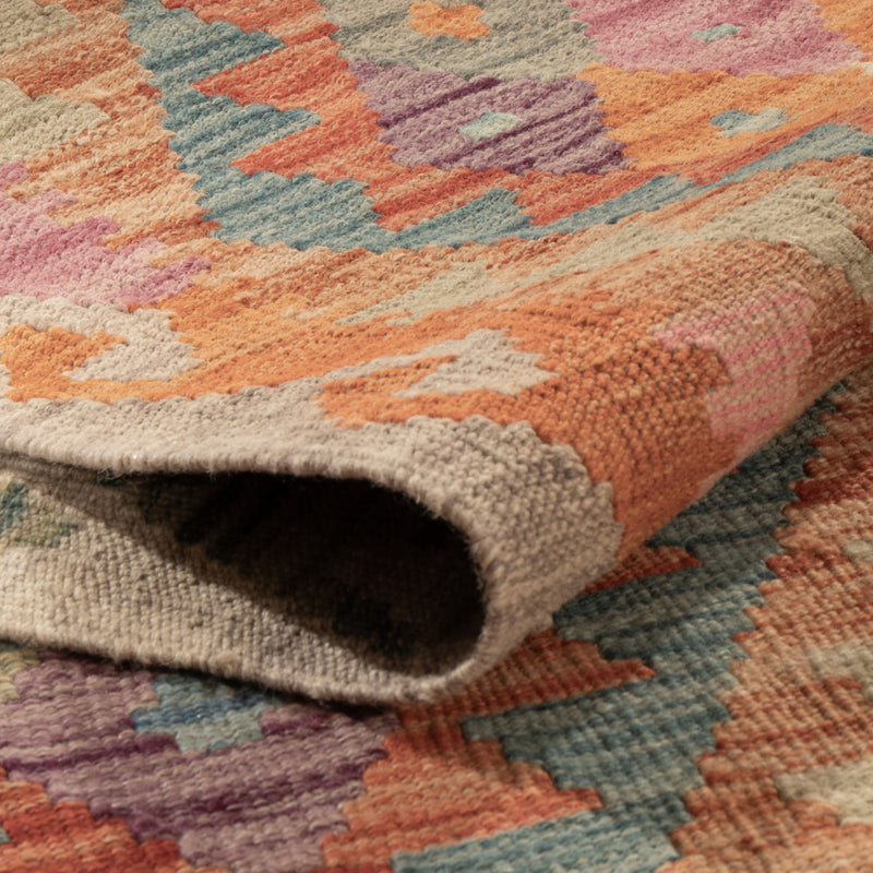 Kelim Rug - Splash - 203 x 153 cm - colorful