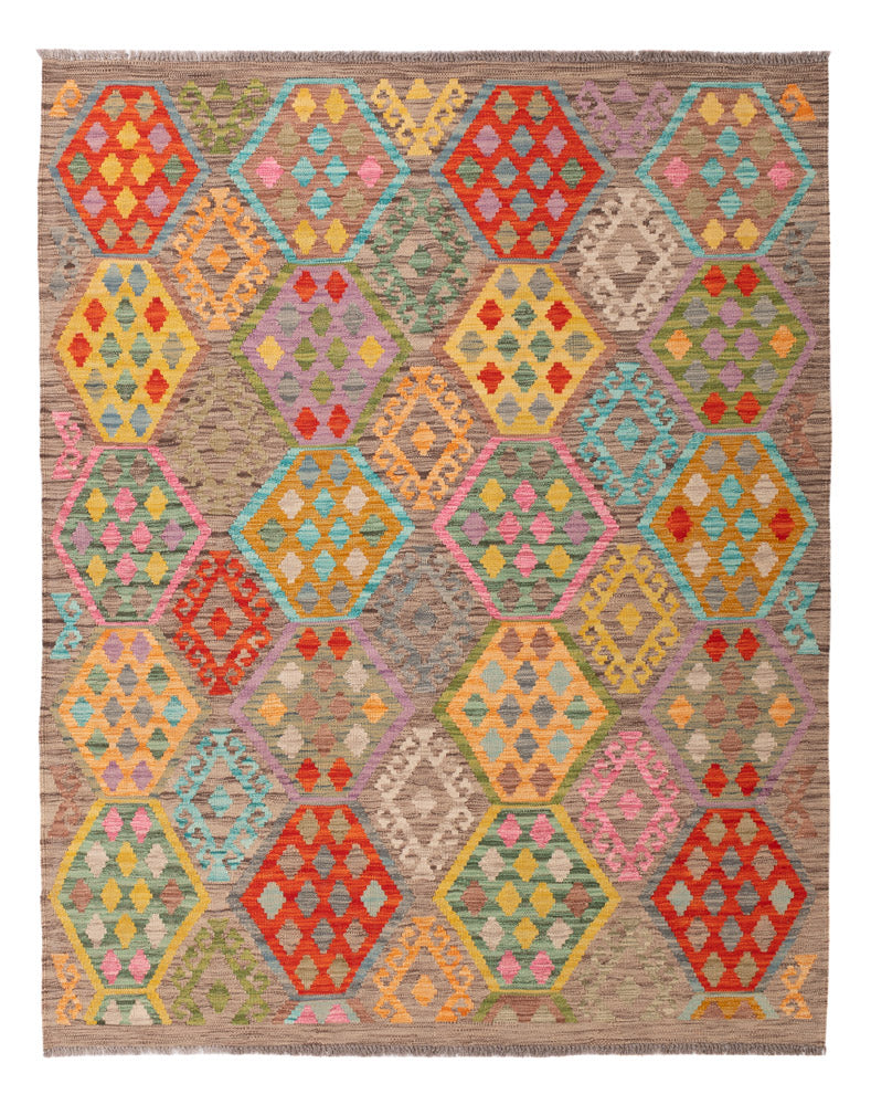 Kelim Rug - Splash - 197 x 158 cm - colorful