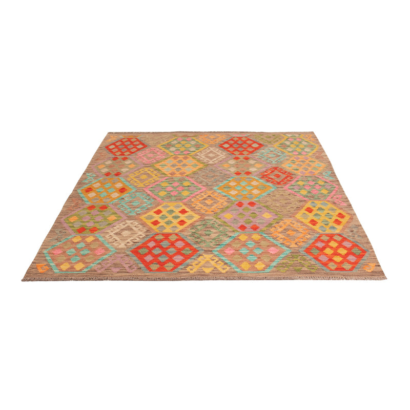 Kelim Rug - Splash - 197 x 158 cm - colorful