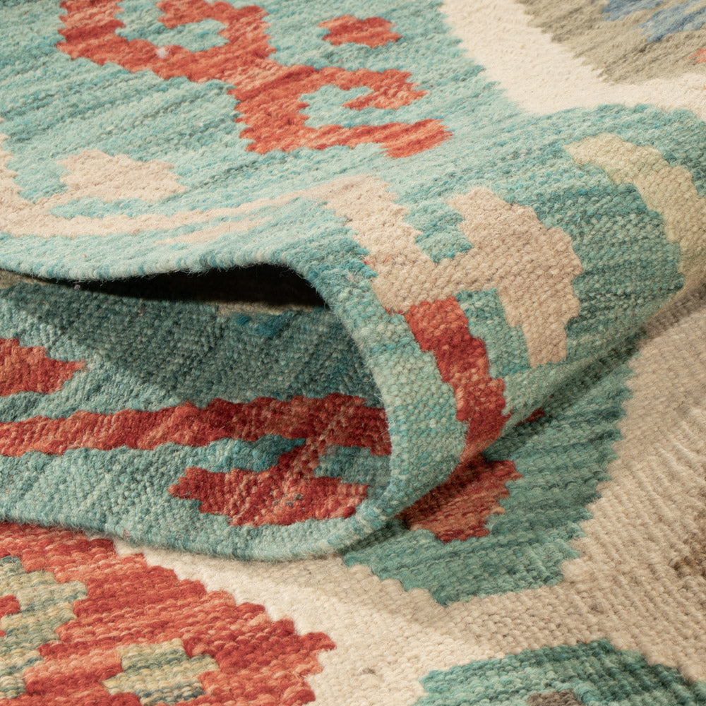 Kelim Rug - Splash - 209 x 158 cm - colorful