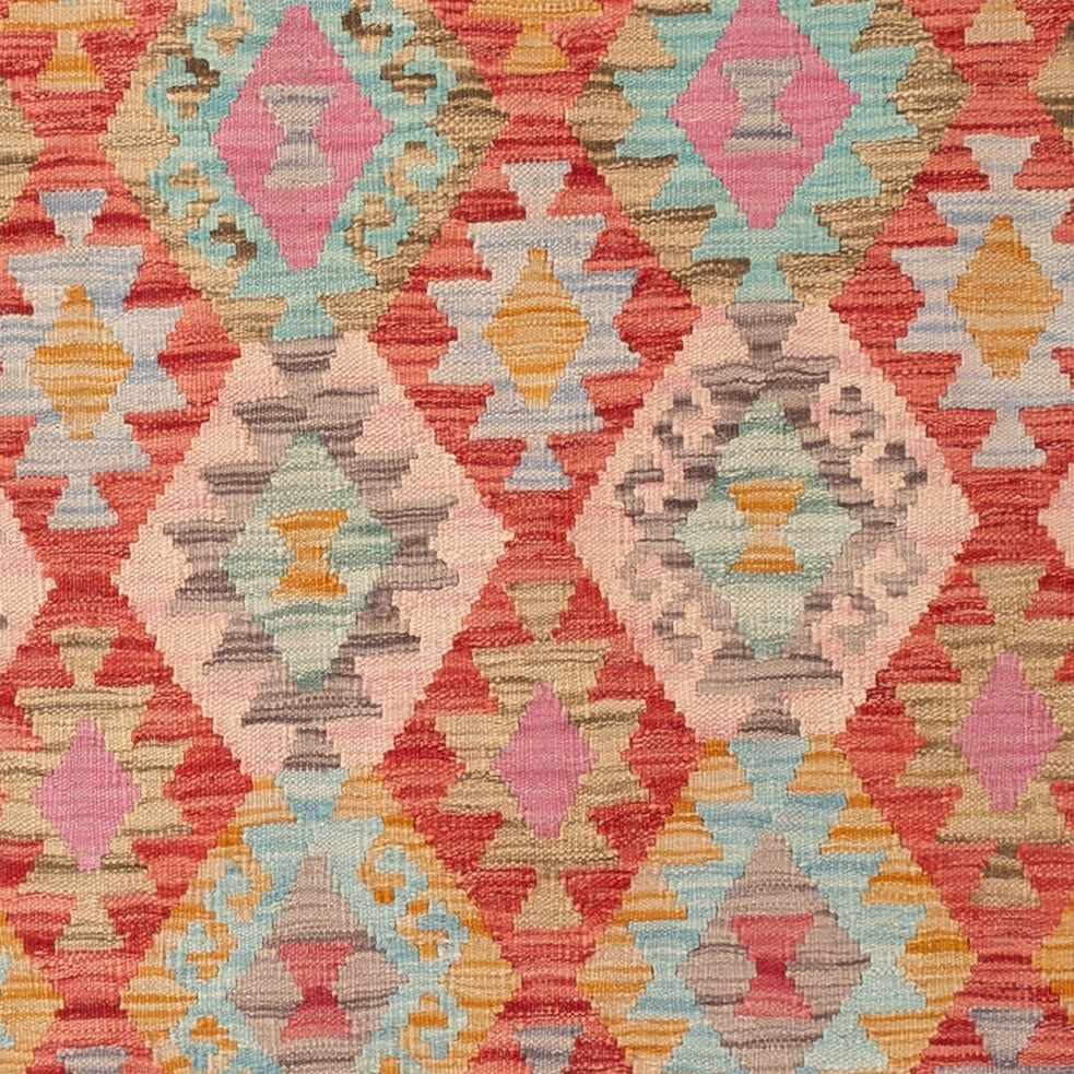 Kelim Rug - Splash - 198 x 154 cm - colorful