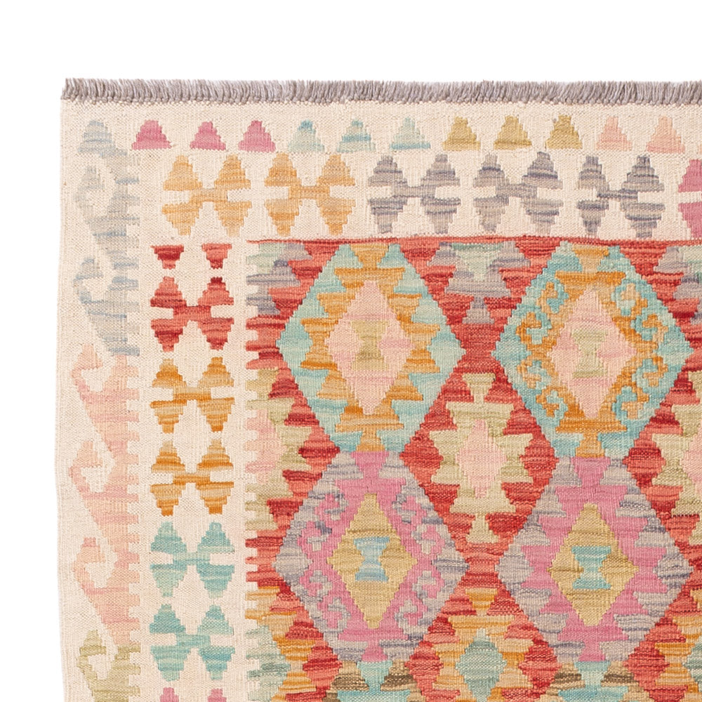 Kelim Rug - Splash - 198 x 154 cm - colorful