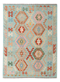 Kelim Rug - Splash - 196 x 147 cm - colorful