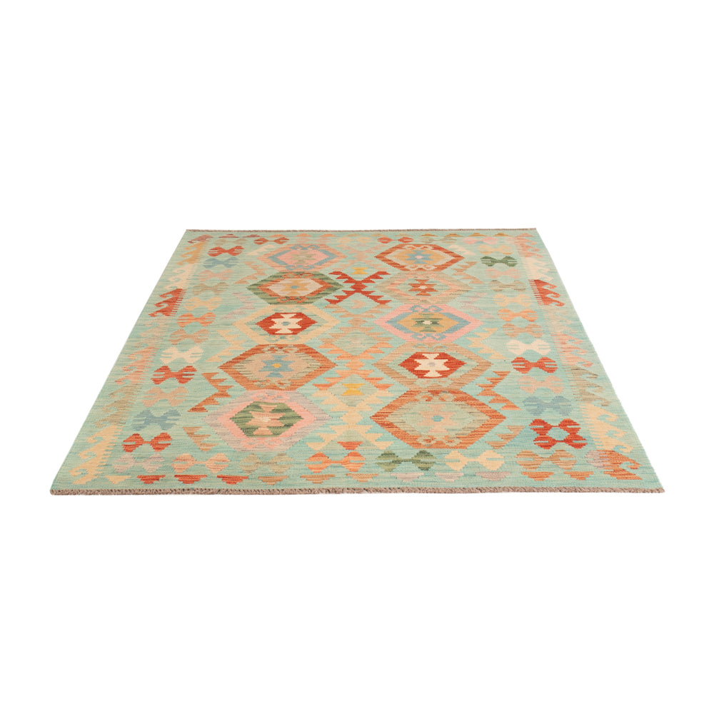 Kelim Rug - Splash - 196 x 147 cm - colorful