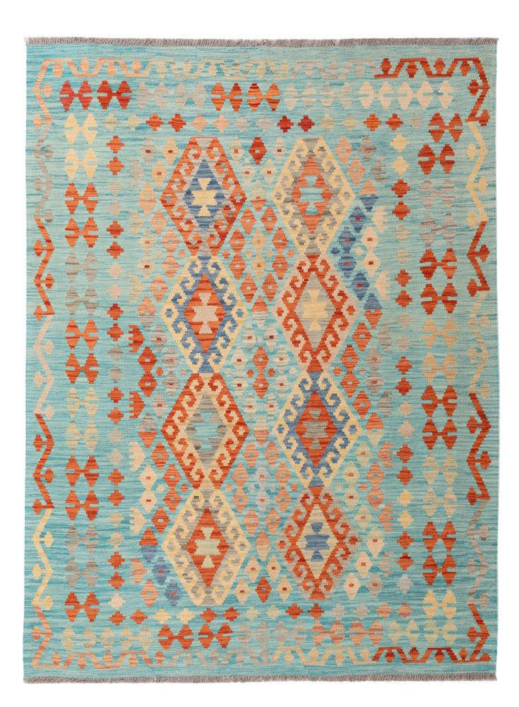 Kelim Rug - Splash - 206 x 155 cm - colorful