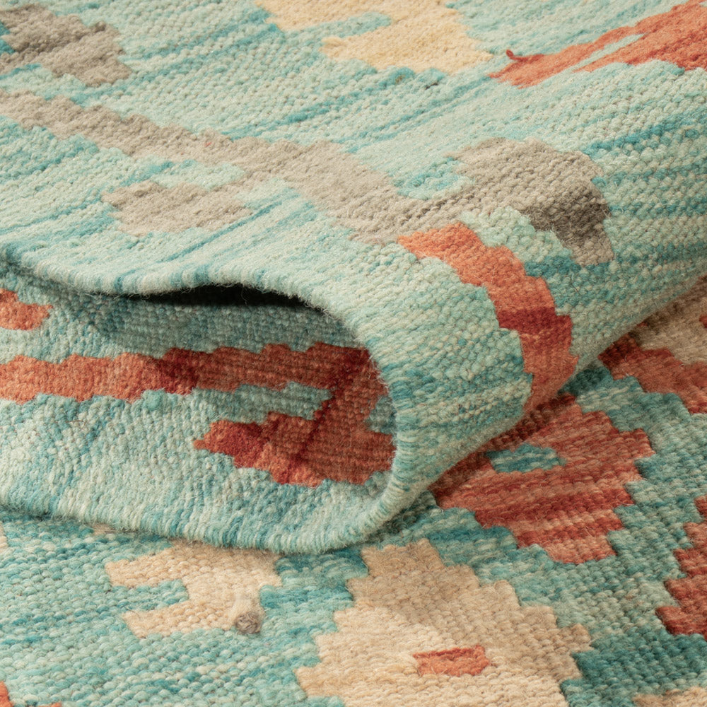 Kelim Rug - Splash - 206 x 155 cm - colorful