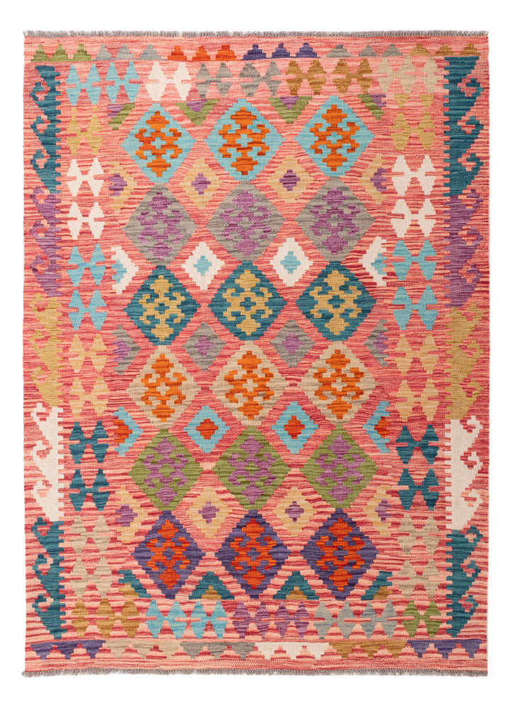 Kelim Rug - Splash - 206 x 153 cm - colorful
