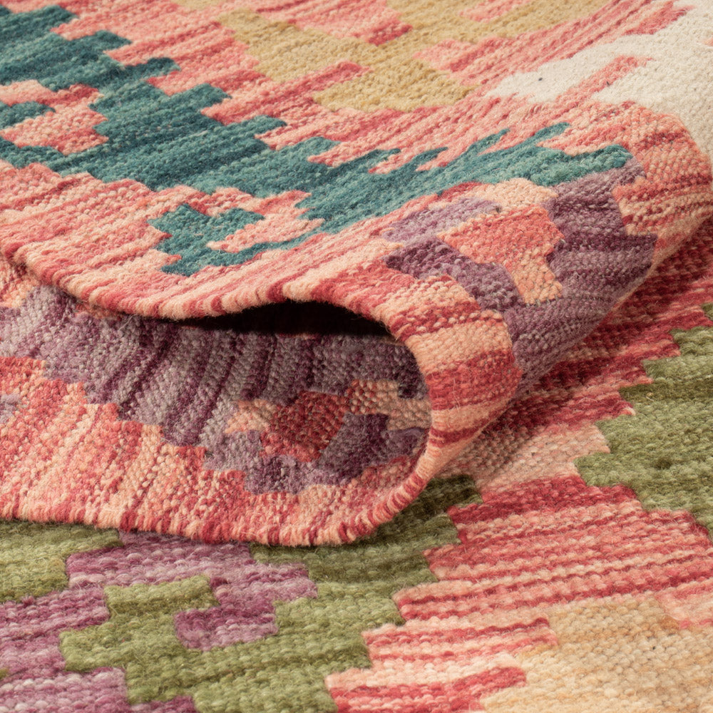 Kelim Rug - Splash - 206 x 153 cm - colorful