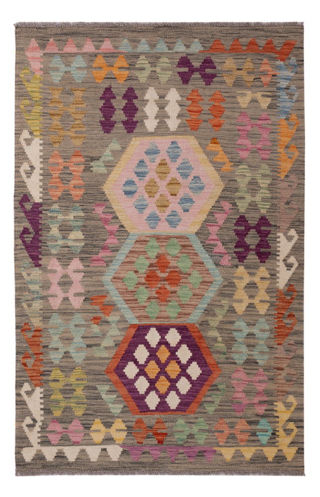 Kelim Rug - Splash - 151 x 100 cm - colorful