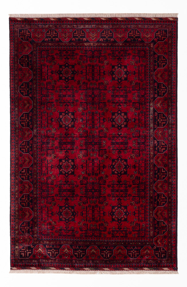 Afghan Rug - Royal - 150 x 98 cm - red
