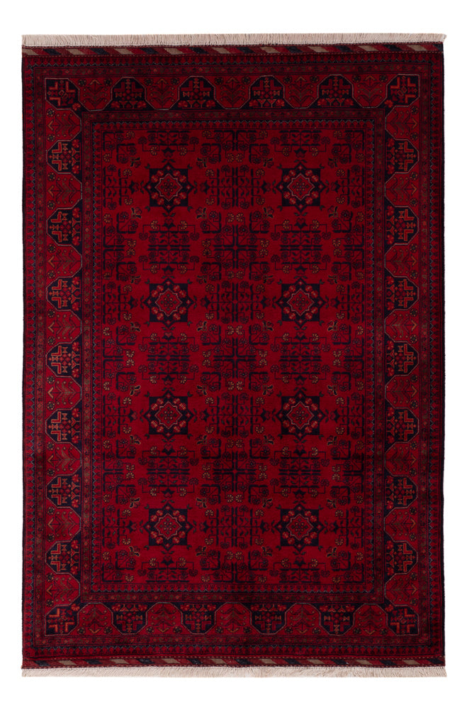 Afghan Rug - Royal - 146 x 100 cm - red