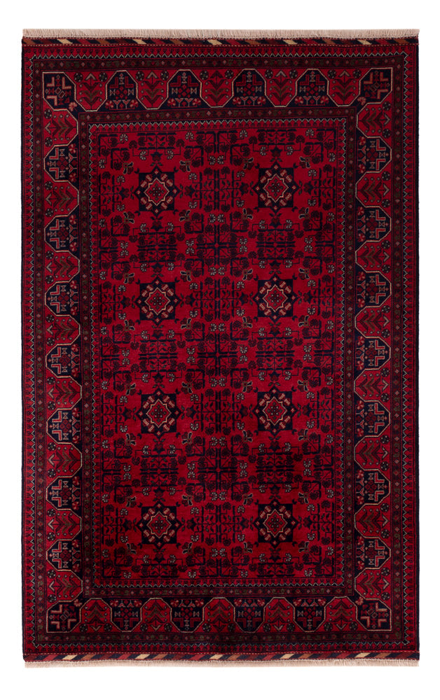 Afghan Rug - Royal - 158 x 100 cm - red