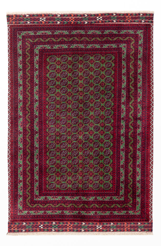 Afghan Rug - Royal - 142 x 97 cm - green