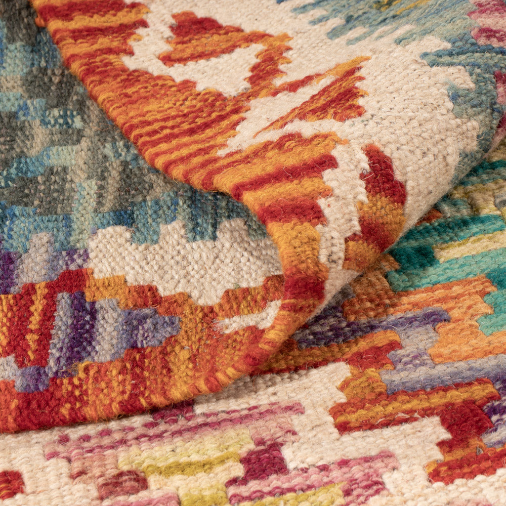 Kelim Rug - Splash - 149 x 102 cm - colorful