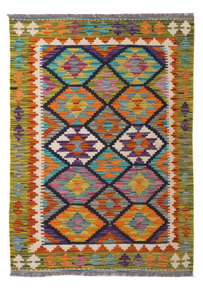 Kelim Rug - Splash - 143 x 101 cm - colorful