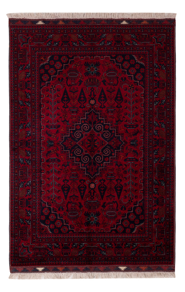 Afghan Rug - Royal - 150 x 100 cm - red