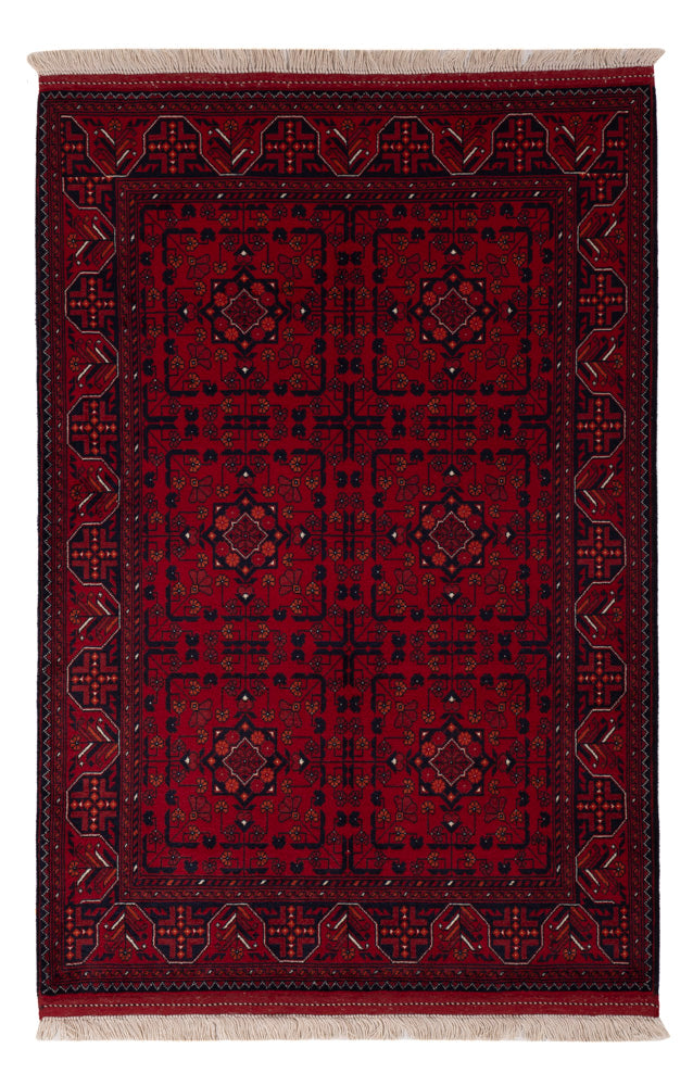 Afghan Rug - Royal - 150 x 98 cm - red