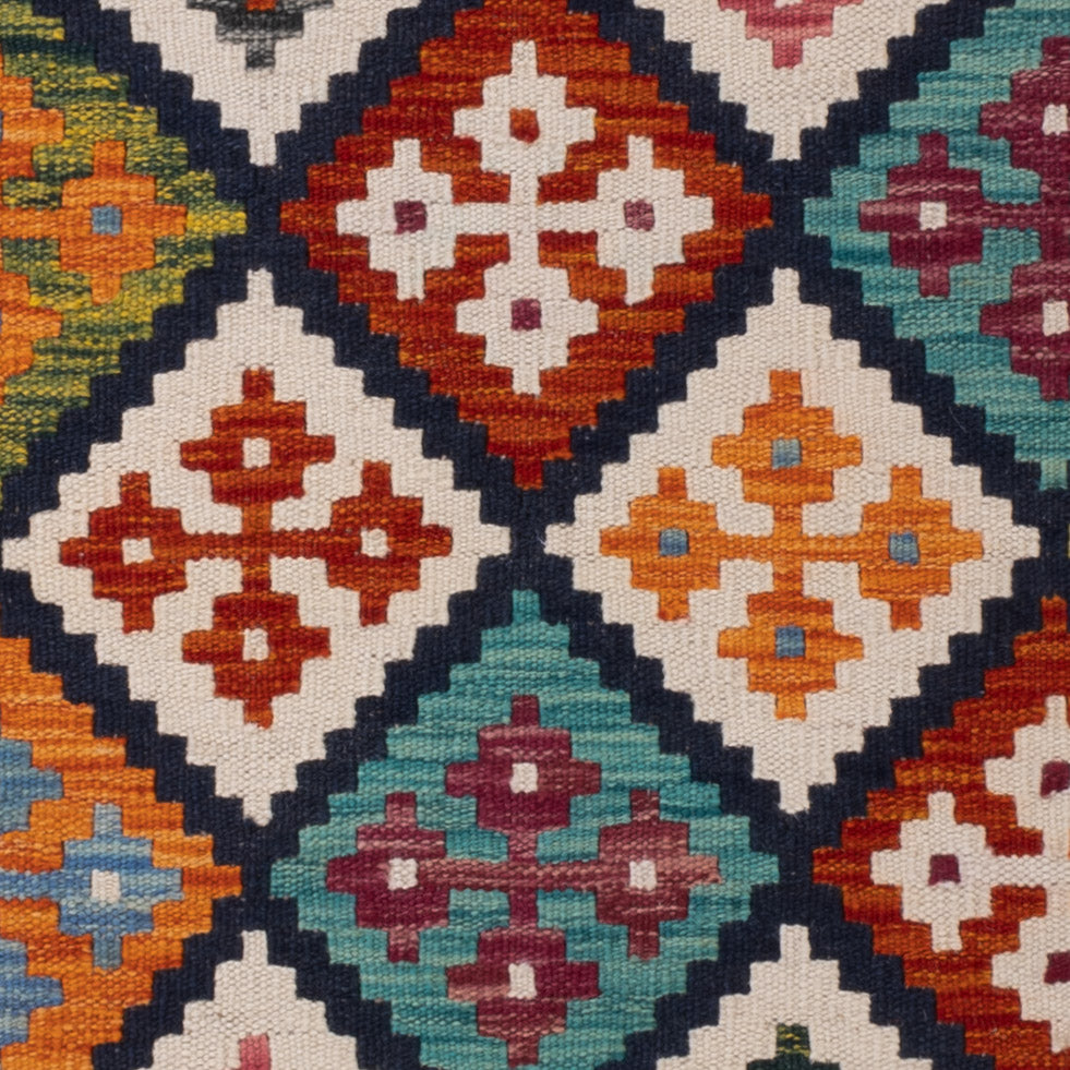 Kelim Rug - Splash - 155 x 105 cm - colorful