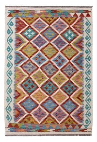 Kelim Rug - Splash - 144 x 102 cm - colorful