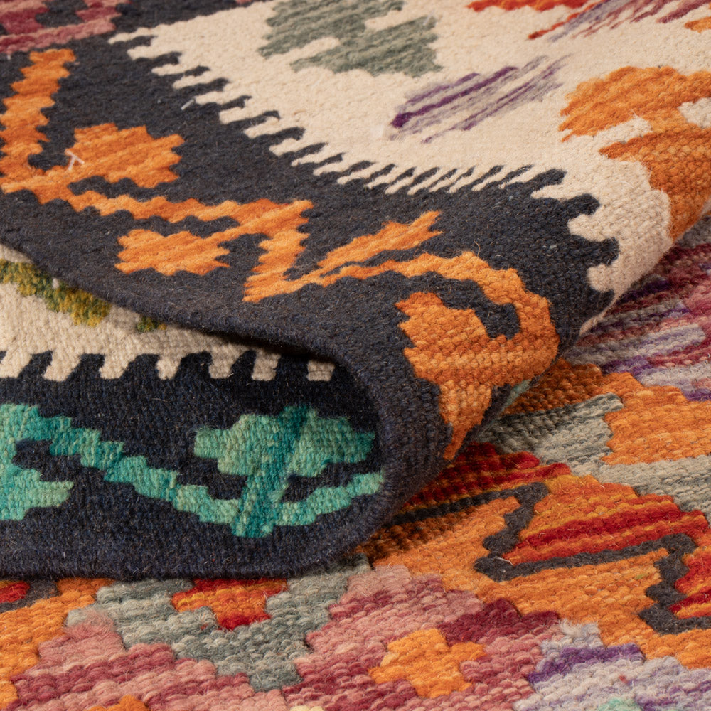 Kelim Rug - Splash - 155 x 99 cm - colorful