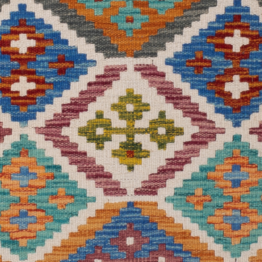 Kelim Rug - Splash - 146 x 95 cm - colorful