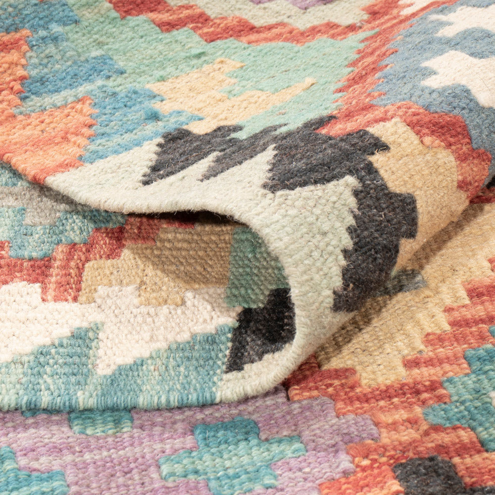 Kelim Rug - Splash - 150 x 104 cm - colorful