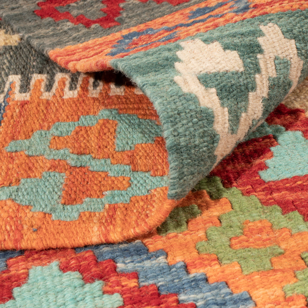 Kelim Rug - Splash - 146 x 106 cm - colorful