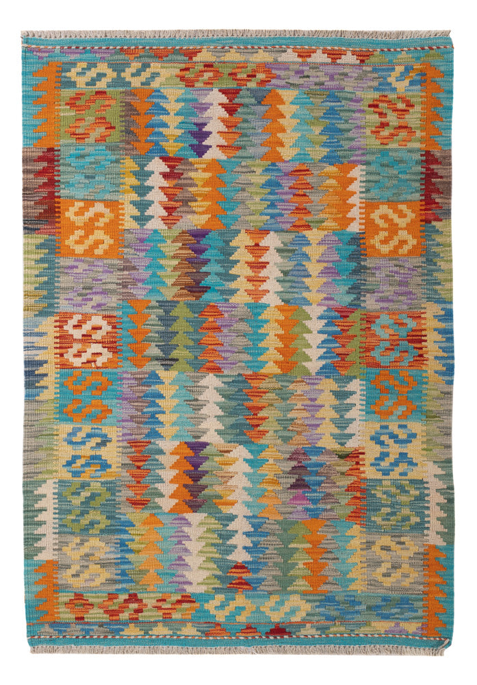 Kelim Rug - Splash - 151 x 104 cm - colorful