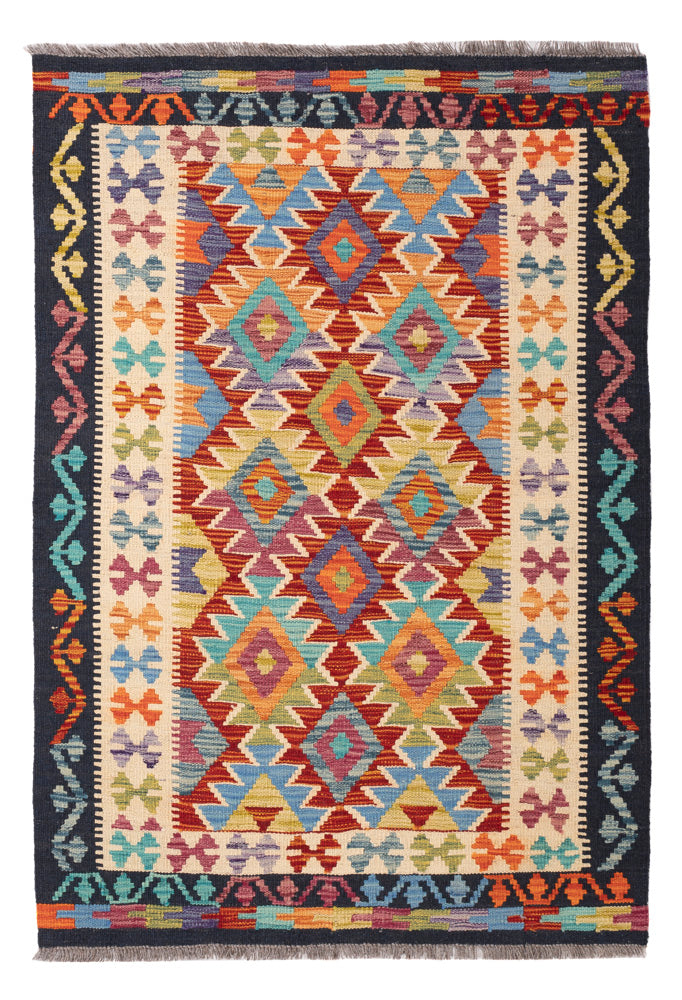 Kelim Rug - Splash - 150 x 99 cm - colorful