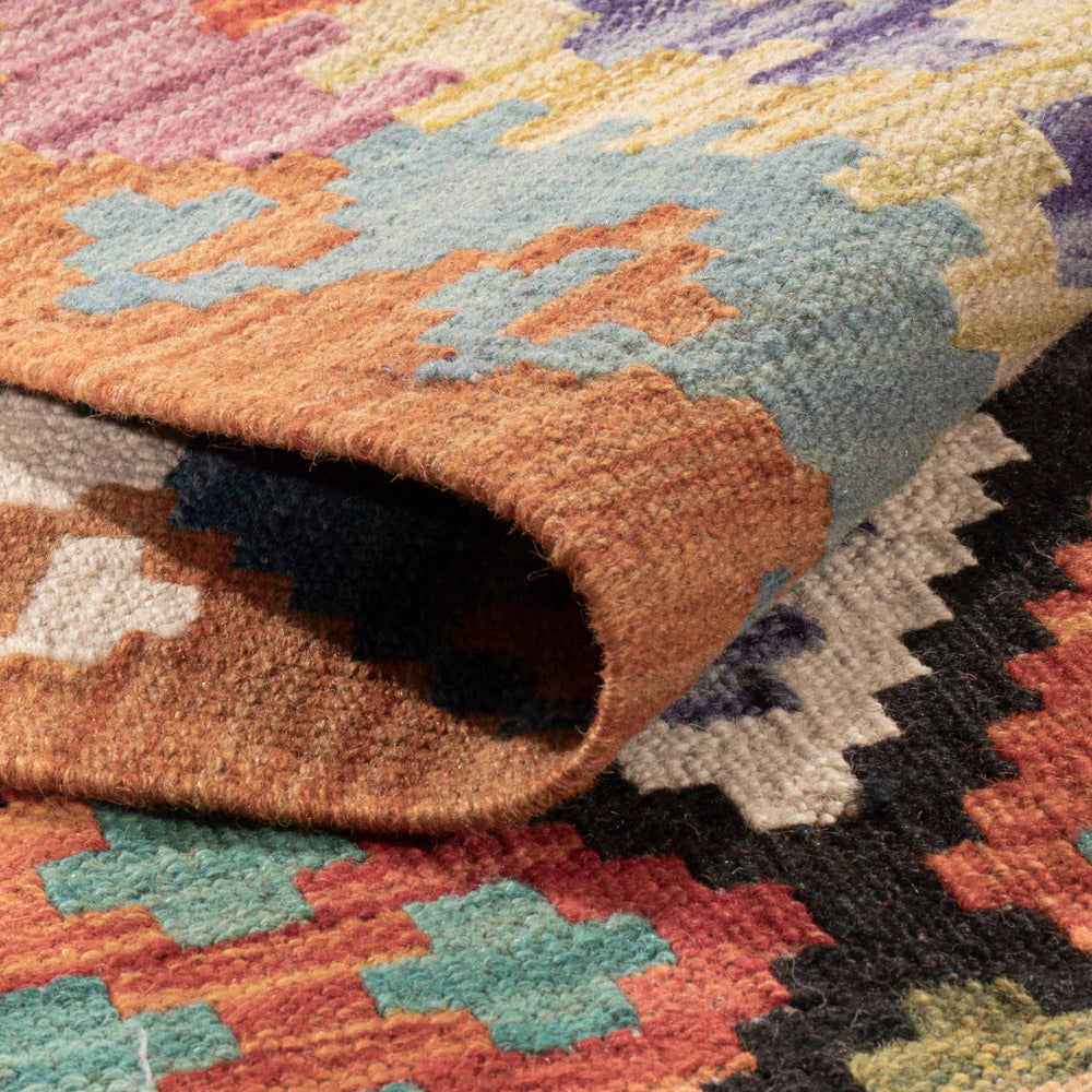 Kelim Rug - Splash - 155 x 104 cm - colorful