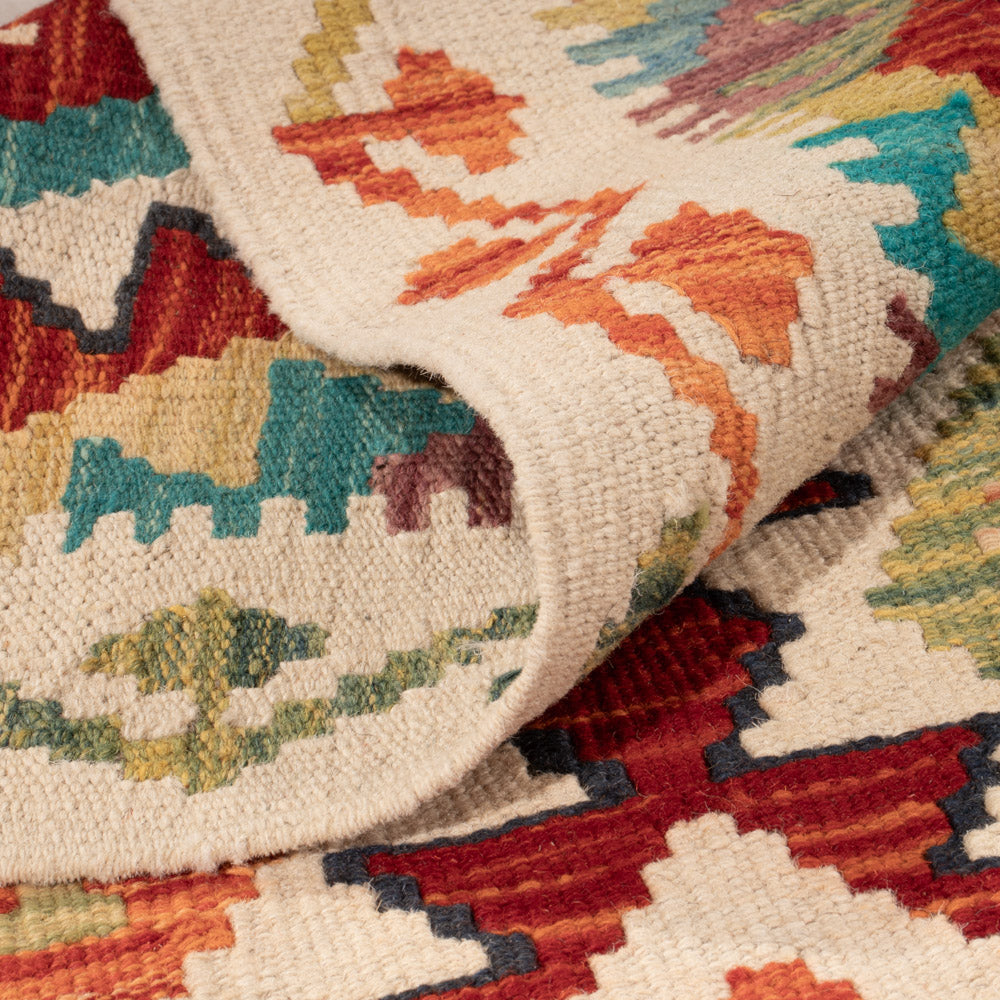 Kelim Rug - Splash - 150 x 106 cm - colorful