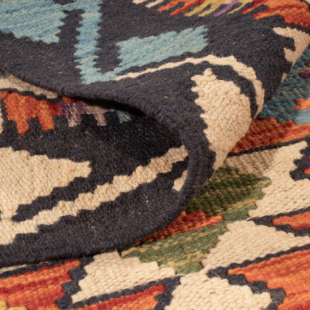 Kelim Rug - Splash - 147 x 103 cm - colorful