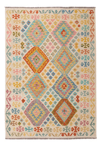 Kelim Rug - Splash - 208 x 145 cm - colorful