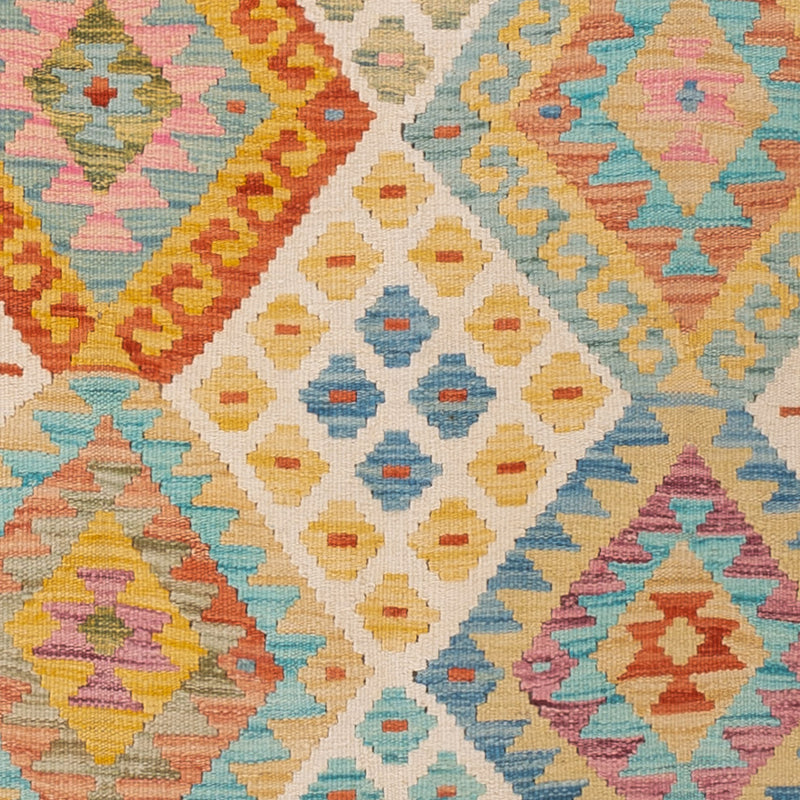 Kelim Rug - Splash - 208 x 145 cm - colorful