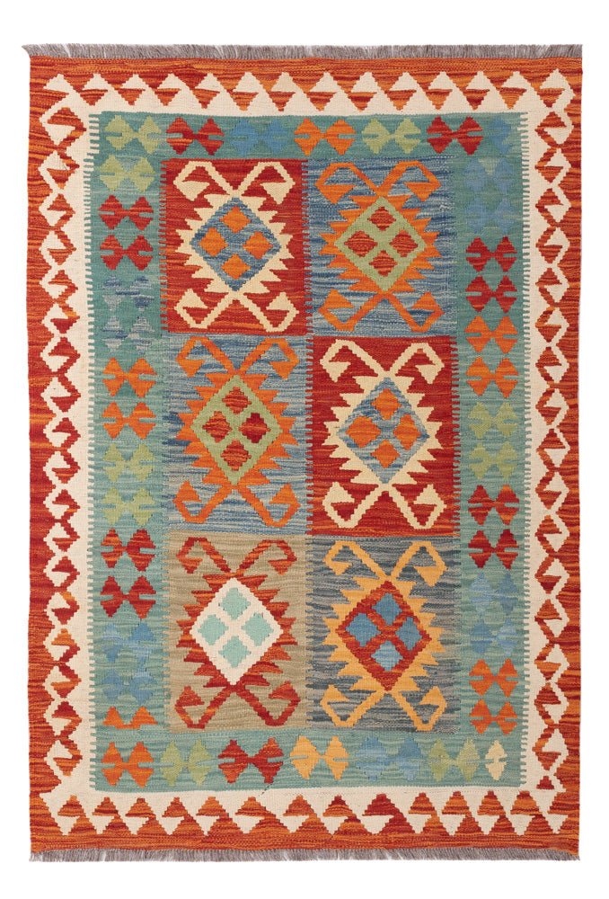Kelim Rug - Splash - 149 x 103 cm - colorful