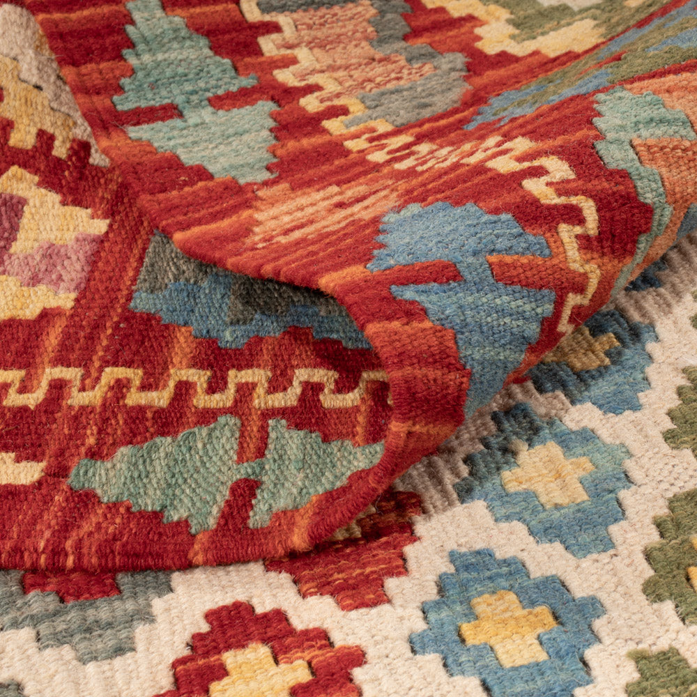 Kelim Rug - Splash - 155 x 102 cm - colorful