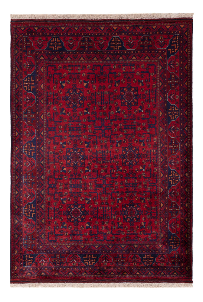 Afghan Rug - Royal - 147 x 102 cm - red